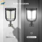 5000W Solar Lights Outdoor - 7000K LED Solar Street Lights Outdoor with Motion Sensor and Remote Control, IP66 Waterproof, Dusk to Dawn for Yard, Patio, 2 Pack