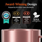 Ember Temperature Control Smart Mug 2, 10 Oz, App-Controlled Heated Coffee Mug with 80 Min Battery Life and Improved Design, Rose Gold