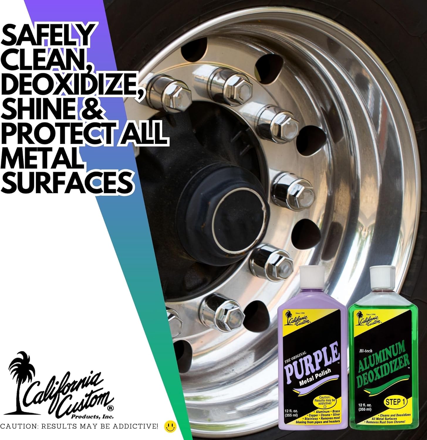 – Purple Metal Polish & Aluminum Deoxidizer Kit, No Silicone, Body Shop Safe, Great for Aluminum, Brass, Copper, Chrome, Silver, Stainless and Gold