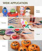 50 Color Acrylic Paint Set, 2oz Bottles, Rich Pigmented Canvas Paint with 10 Brushes &Palette, Professional Art Supplies Kit for Adults & Kids, Non-Toxic, Suitable for Canvas, Rocks, Wood