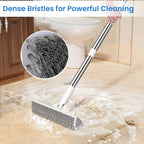 Floor Scrub Brush and Grout Brush with Long Handle–Deck Brushes for Scrubbing Heavy Duty, Stiff Bristles for Outdoor, Patio, Shower, Garage, Tile and Concrete Floor Cleaning 55 inches