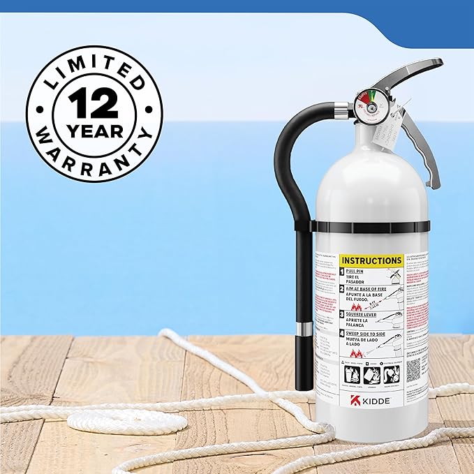Kidde Fire Extinguisher for Boats, Single-Use 2A10BC