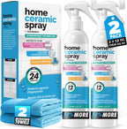 2 Pack [12 Oz] Home Ceramic Coating Spray Kit - Shine, Seal & Protect Kitchen & Bath Surfaces - High Shine - Repels Stains & Grime Effortlessly - Use on Stainless Steel, Sinks, Countertops, Glass