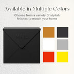 NACH Chicago Extra Large Mailbox, Rust Resistant Large Mailboxes for Outside Wall Mount, Metal Mailbox, Wall Mount Mailbox, Extra Large Capacity Mailbox, 12x12x4.8 inches, Black Mailbox, MB-6301BLK