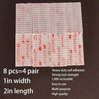 Dual Lock Fastener 1in x 2in 8pcs, Reclosable Interlocking Tape Heavy Duty EZ Pass Holder, Adhesive Hook Lock Sticky Back Mushroom Mounting Tape Clear Color for Indoor and Outdoor