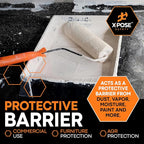 Xpose Safety Black Plastic Sheeting – 10' x 100' Roll – Heavy Duty 3.4 Mil Poly Sheet – Waterproof, Dustproof, Vapor Barrier – for Construction, Painting, Industrial Use