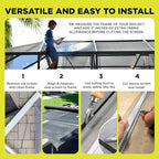 DOCA 36 in x 100 ft Window Screen Mesh - Window Screen Replacement, Fiberglass Mesh Roll for Window, Patio Screen, Porch Screen, or Door - Gray