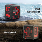 Laser Level with Tripod, 100 feet Green Cross Line Self Rotary Leveling Laser Level, 4 Brightness Adjustment, Manual Self leveling and Pulse Mode,IP54 Waterproof Battery Carrying Bag Included