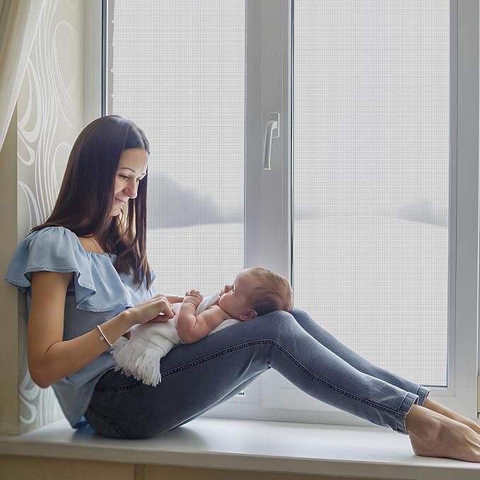 48"x102" Window Screen Mesh, Fiberglass Window Screen, Screen Door Mesh, Windows Screens and Screen Door Replacement, Patio Screen Mesh- Gray