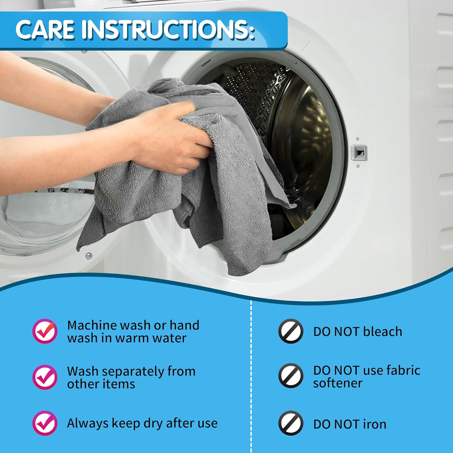 FIXSMITH Shop Towels, Pack of 150, Grey Microfiber Cleaning Cloth Bulk, Microfiber Towels for Cars, All-Purpose Absorbent Cleaning Rags, Dust Cloth for Automotive, Mechanic, Garage, 11.5 x 11.5 inch