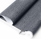 ALLBRIGHT 100% Blackout Roller Blinds Woven Shades with Striped Jacquard, Cordless Window Shades, UV Protection Fabric, Easy-Install for Indoor Home & Office, Dark Blue Old, 45" W x 72" H