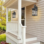 Darkaway Outdoor Light Fixtures Wall Mount, 2pcs Outside Wall Lights Exterior Lighting Fixture with Water Ripple Glass Outdoor Wall Sconce for House Porch Hallway Garage Front Door