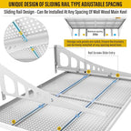 2Pack 2x3ft Adjustable Metal Garage Wall Shelving Heavy Duty Garage Storage Shelf Wall Mounted White