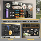 RORA Slat Wall Paneling Garage Slat Wall Storage Systems 2x4 ft Slatwall Black Heavy Duty Satwall for Tool Organization ,Pvc Slat Wall Panels,Fits for Storage and Display