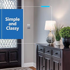 LIDER Minimalist Design Matte Finish Lighted Double Switch with Screwless Wall Plate, Combination Frameless Decorator Switch with Locator Light Ground Terminal Single Pole, 15A 120V, UL Listed, Silver