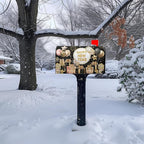 Happy New Year Mailbox Covers Magnetic Large Size 25.5 X 21 Inch Firework Balloon Mailbox Wraps Post Letter Box Cover Oversized Yard Garden Outdoor Decorations New Year Gift