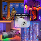 Borju Light Socket USB Adapter for Decorative Lights,Lighting,Security Camera,Mini Fan. Output DC 5V/2.4A Total,Dual Port