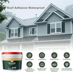 1 Gallon Gray Roof Sealant Waterproof, Elastomeric Roofing Coating Liquid Waterproofing Paint Adhesive, Solar Reflective Sealer for Outdoor Flat, Metal Roofs Leak Repair 4KG
