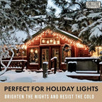 8 Foot Outdoor Extension Cord - 16/3 SJTW Black 16 Gauge Electrical Cable with 3 Prong Grounded Plug