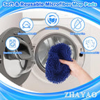 Coral Fleece Mop Pads, Reusable Wet/Dry Compatible with Swiffer, 3 Pack Washable for Hardwood/Surface Floor Cleaning