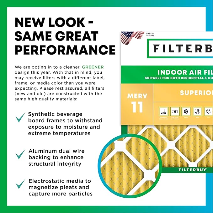 Filterbuy 20x23x4 Air Filter MERV 11 (MPR 1200) Allergen Defense Replacement (4-Pack), Electrostatic Pleated HVAC AC Furnace Filters, Made in USA (Actual Size: 19.50 x 22.50 x 3.63)