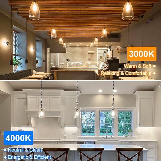 Vintage LED Edison Bulbs 60 Watt Equivalent Dimmable 7W ST58 LED Filament Light Bulbs Neutral White 4000K Antique Style Lighting High Brightness 800LM E26 Medium Base Clear Glass Home Office, 12 Pack