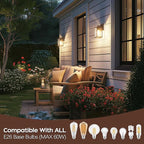 Oil Rubbed Bronze Outdoor Front Porch Light Fixture Wall Mount, LED Exterior lighting fixtures, Waterproof Wall Sconce Lantern Lamp, Outside Coach Lights for House, Patio, Garage, Doorway, Entryway