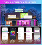 CLOUDY BAY 4 inch Eyeball Smart LED Recessed Light,Color Changing Recessed Lighting,Compatible with Alexa and Google Home Assistant,4 Pack