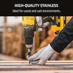 Bolt Dropper No. 8 x 3/4" Xylan Coated Stainless Flat Head Phillips - Wood Screw (100 pc) 18-8 S/S Black