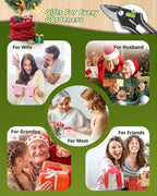 Pruning Shears for Gardening - 8.5" SK5 Garden Shears Cuts 10000+ Times Staying Sharp - Garden Scissors with One-handed Unlocking & Adjustable Handle- Garden Clippers Gardening Tools for Men Women