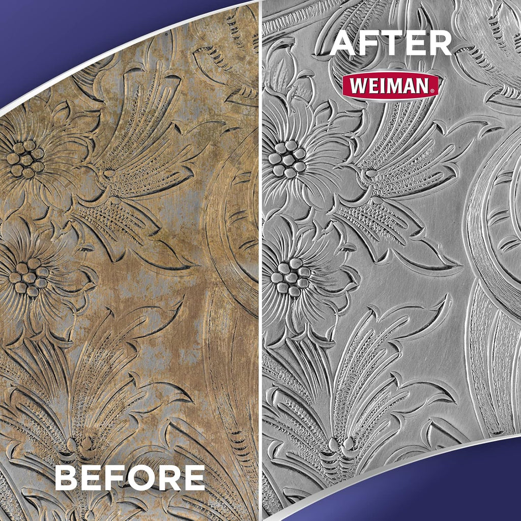 Weiman Silver Cream Cleaner 3-in-1, Anti-Tarnish Technology, Safely Clean, Polish, Shine & Restore, Removes & Prevent Tarnish, 8 Oz