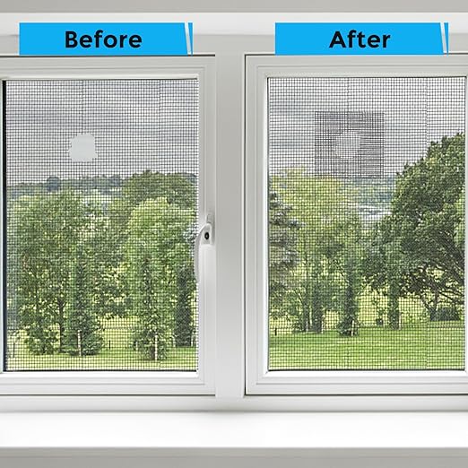 Black Window Screen Repair Tape, 2 in X 15 FT (180IN) Screen Repair Kit for Windows or Doors, Strong Adhesive Screen Patch Fiberglass Screen Tape Mesh Repair