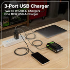 Greenworks 24V Cordless Brushless 400 in-lbs Drill/Driver+1950 in-lbs Impact Driver Combo,High Torque, Lightweight, (2) 2.0Ah USB-C Batteries(12,000mAh Power Bank) and 65W USB-C Fast Charger(3-Port)