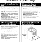 COSMO COS-EPGR366 36 in. Haven Collection 6.0 cu. ft. Gas Range, 6 Burners, Convection Oven, Knob LEDs, Storage Drawer, Stainless Steel