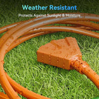 K KASONIC - 25 Ft Extension Cord with 3 Outlets, UL Listed 16/3 SJTW, 3-Wire Grounded, 13A 125V 1625W for Indoor/Outdoor Use - Orange