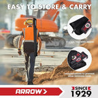 ARROW 3-Piece Spirit Level Set Included 9"/16"/48" Level with 45°/90°/180° Bubbles, Carrying Bag, Aluminum Alloy Body, Precision-Machined Base & Shockproof Rubber End Caps for Construction, Carpentry