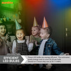 Sunlite 80702 LED C7 Holiday Decorative Light Bulb, 0.4 Watts, E12 Candelabra Base, Faceted Christmas-Lights; Nightlight, Red 6 Count