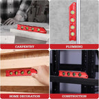 ARROW 8-Inch Torpedo Level, Magnetic Level Tool with 0°/30°/45°/90° Bubbles, Top-view Windows, Aluminium Alloy Frame, Dual Metric and SAE Scales