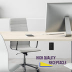 ENERLITES 10 Pack Matte Black Decorator Receptacle with Screwless Wall Plate, Standard Electrical Wall Outlet, 15A 125V, Self-Grounding, 2-Pole, 3-Wire, UL Listed, 61502-TR-MBKSID, Tamper Resistant