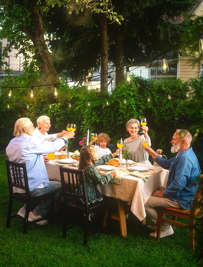 10-Pack Edison Replacement Bulbs ST40 Light Bulbs, 7W 120V E17 Screw Base, Edison Replacement Bulbs for Outdoor String Lights, Bulb for Patio Garden Backyard Decor, Warm White