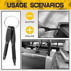 16pcs Magnetic Screwdriver Set, Chrome Vanadium Steel,Polished Finish,5 Phillips and 4 Flat Head Tips, Includes Pick & Hook Tools, for Mechanics, Construction, Carpentry