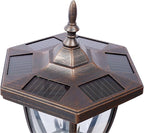 Extra Large Mailbox with Post - Heavy Duty Cast Aluminum Post Mount Mailbox for Outside, Modern Residential Mail Box with Solar Light, No Dig Installation, All-Weather Design