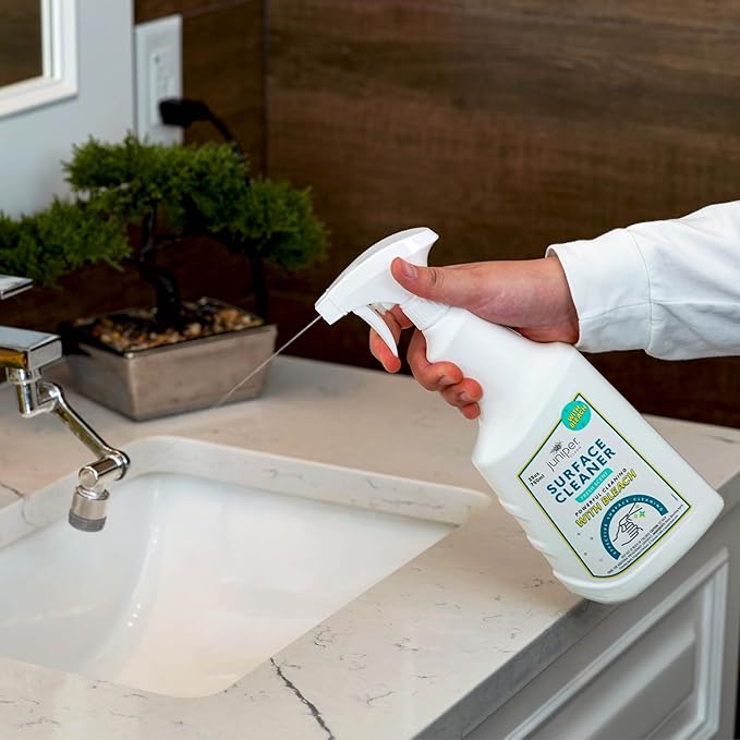 Juniper, Surface Cleaner With Bleach, All-Purpose Cleaner for Bathroom, Kitchen, Toilet, 25 Fl. Oz Trigger Spray Bottle, (Pack of 2), Total 50 Ounce