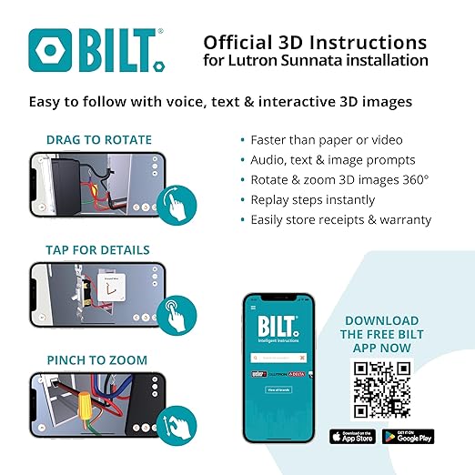 Lutron Sunnata Touch Dimmer Switch with Sunnata Accessory Switch with Wallplates, for 3 Way Applications, 150W LED, White