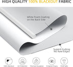 ChrisDowa Cordless Blackout Roller Shades for Windows, Thermal Insulated UV Protection Pull Down Shades, Total Blackout Window Blinds for Home, Office, Bedroom, Door (28" W x 72" H, Grey)