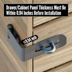 Door Lock Hasp Latch, 90 Degree Solid Iron Safety Packlock Clasp Hasp Lock Latch, Extra Thick Gate Lock Hasp with Screws Brushed Finish (2.24 inch)