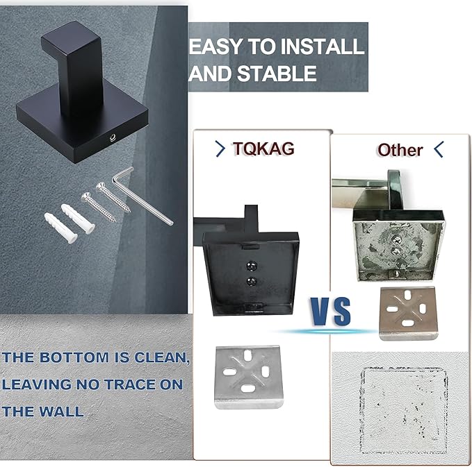 Matte Black Bathroom Accessories Bath Accessories Set Towel Racks for Bathroom Towel Holder Black Bathroom Hardware Set Black Bathroom Towel bar Sets Stainless Steel Bath Accessories kit 23.6 Inch