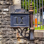 Jetec 10 Pcs House Numbers 3D Door Mailbox Numbers 0-9 Self Adhesive House Door Street Address Stickers for, Apartment, Office, Hotel Room, Mailbox Signs(6 x 4.5 Inches,Black)