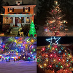 C9 Incandescent Light Bulbs Christmas Light Bulbs, 25 Pack C9 Opaque Multicolor Replacement Bulbs, E17/C9 Intermediate Base Bulbs for Patio Outdoor Christmas String Lights, 7 Watts