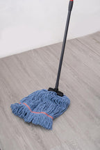 Matthew Commercial&Residential Mop Heavy Duty Industrial Mops with Screw-on Handle(Fit Standard American Screw) Looped-End String Wet Cotton Mops for Home,Office,School - 4 Set&4 Mop Replacements